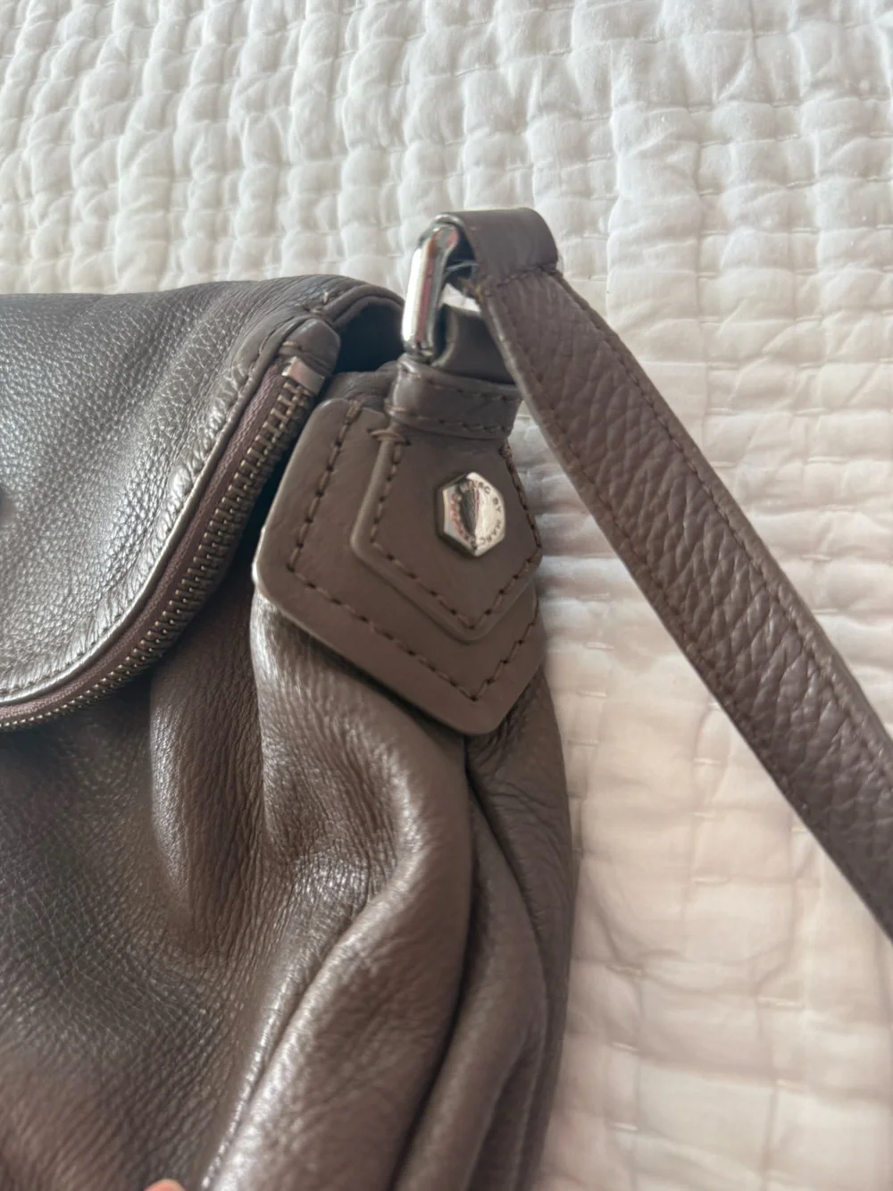 Marc by Marc Jacobs Grey Leather Crossbody Bag